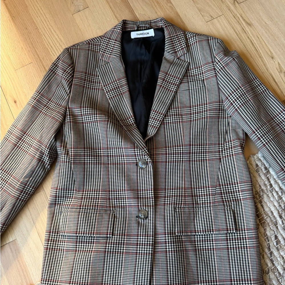 Thakoon Women's Plaid Blazer - Brown and Black
